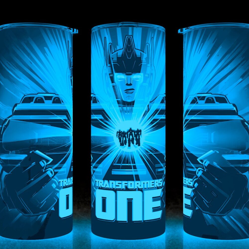 Glow in the Dark Transformer One Optimus Prime The Movie Cup Mug Tumbler